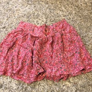Pink skirt with flowers